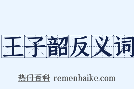 王子韶反义词是什么意思的图片